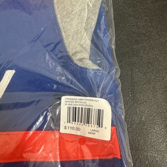 Mitchell And Ness Throwbacks Hoodie Denver Bronco Hoodie Large - Picture 2 of 6